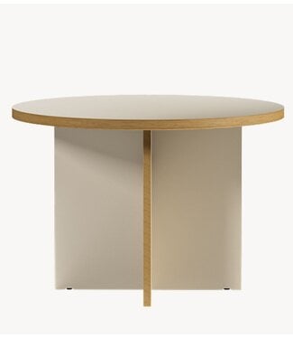 HKLIVING Tafel Dining table, cream, round 110cm