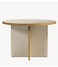 HKLIVING Tafel Dining table, cream, round 110cm