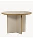 HKLIVING Tafel Dining table, cream, round 110cm