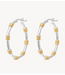 Anna+Nina Oorbellen Dual Hoop Earrings Silver