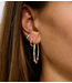 Anna+Nina Oorbellen Dual Hoop Earrings Silver