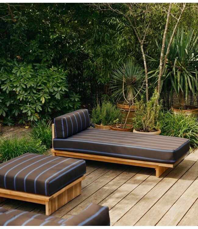 HKLIVING Daybed Outdoor daybed teak, burnt sky