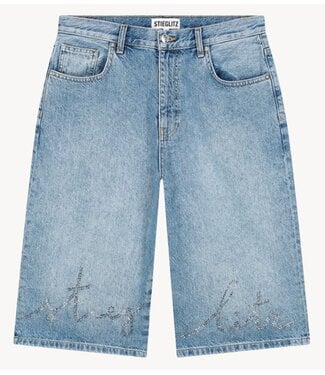 Stieglitz Broek Fabio Denim Shorts Denim blue