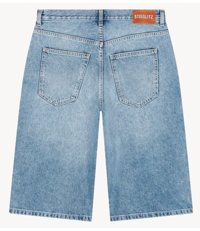 Stieglitz Broek Fabio Denim Shorts Denim blue