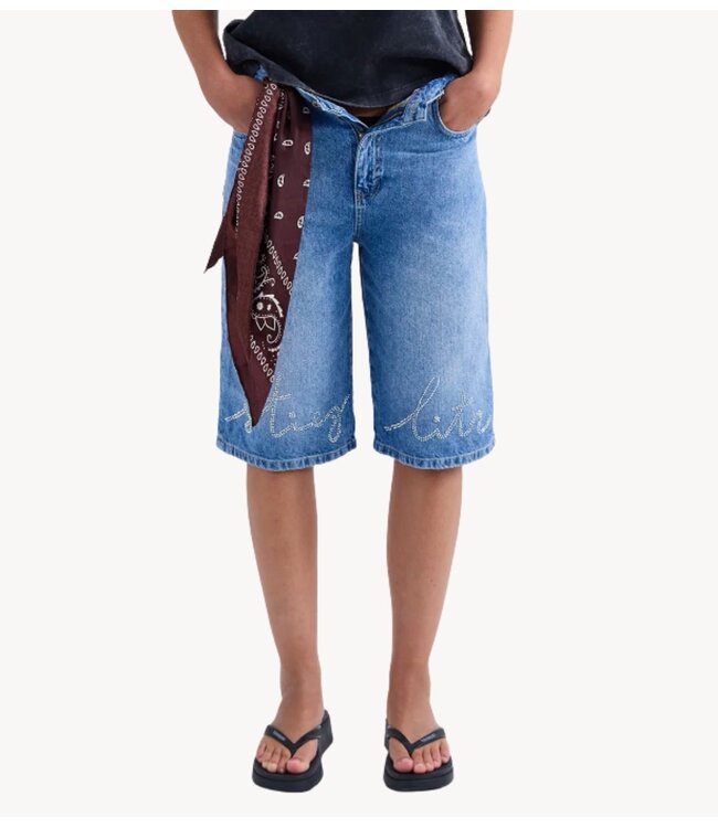 Stieglitz Broek Fabio Denim Shorts Denim blue