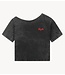 Stieglitz T-shirt Lucio Off-Shoulder T-shirt Black