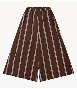 10DAYS Broek wide leg pants stripes deep brown