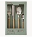 HKLIVING Bestek 70s cutlery: olive, set of 16