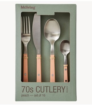 HKLIVING Bestek 70s cutlery: peach, set of 16