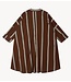 10DAYS Jurk a-line tunic stripes deep brown