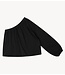 10DAYS Top one shoulder top linen black