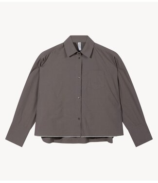 10DAYS Blouse cropped shirt poplin moonrock