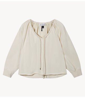 10DAYS Trui LA sweater gathering soft vanilia