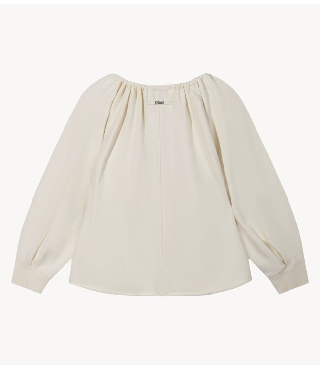 10DAYS Trui LA sweater gathering soft vanilia