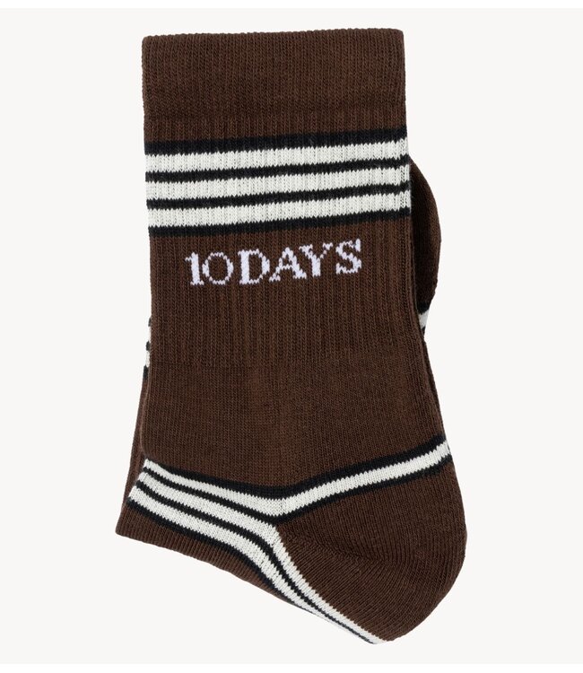10DAYS Sokken socks stripes deep brown