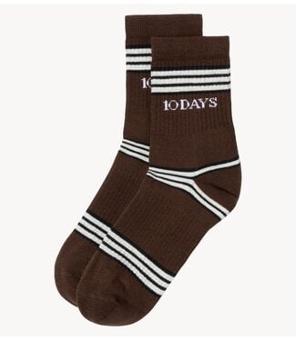 10DAYS Sokken socks stripes deep brown