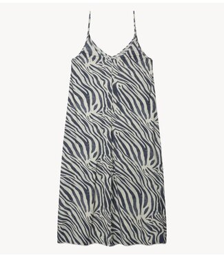 10DAYS Jurk strappy dress zebra light vanilla