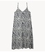 10DAYS Jurk strappy dress zebra light vanilla