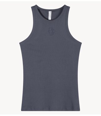 10DAYS Top tank top rib steel blue