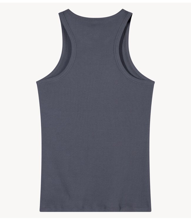 10DAYS Top tank top rib steel blue