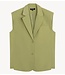 Refined Department Gilet ladies woven oversized waistcoat SPENCER MATCHA