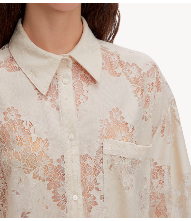 EDITED Blouse Bella Shirt Almond Milk