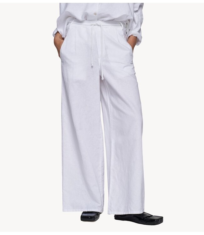 10DAYS Broek cotton linen pants white