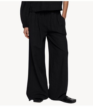 10DAYS Broek flowy pants linen black