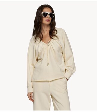 10DAYS Trui LA sweater gathering soft vanilia