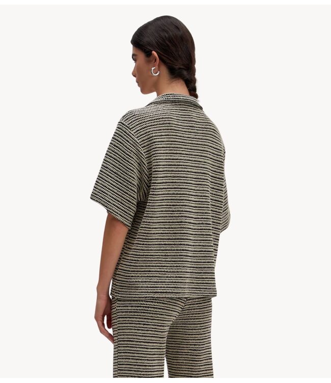 EDITED Blouse Karlotta Shirt Stripes: Black + Cream