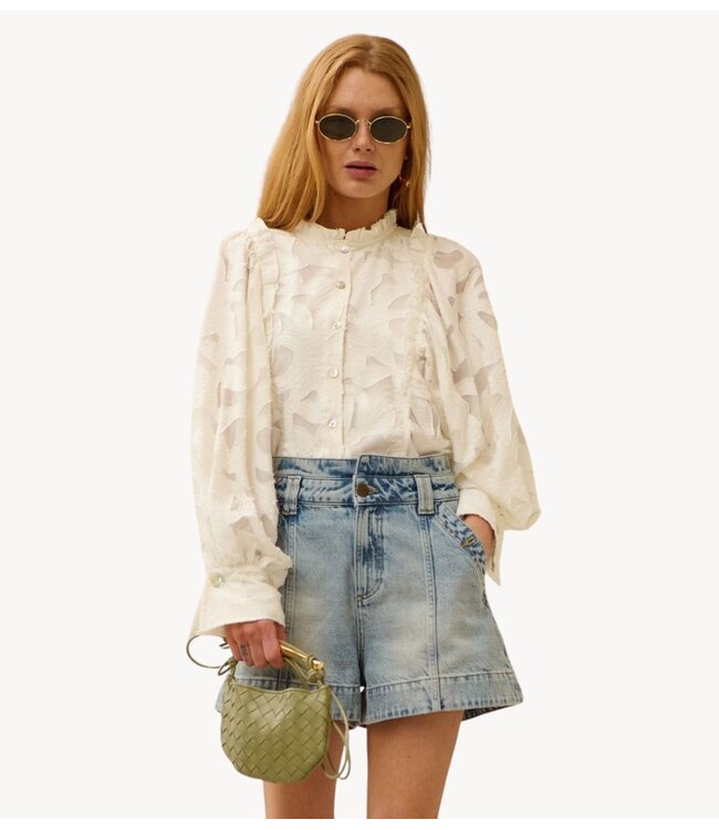 OU. Top Blouse Bella blanche