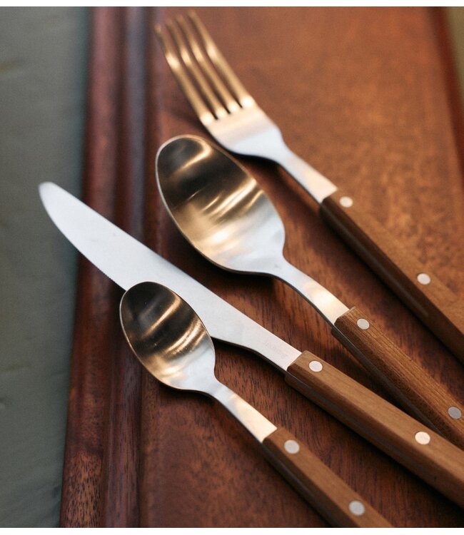 HKLIVING Bestek 70s cutlery: wood, set of 16