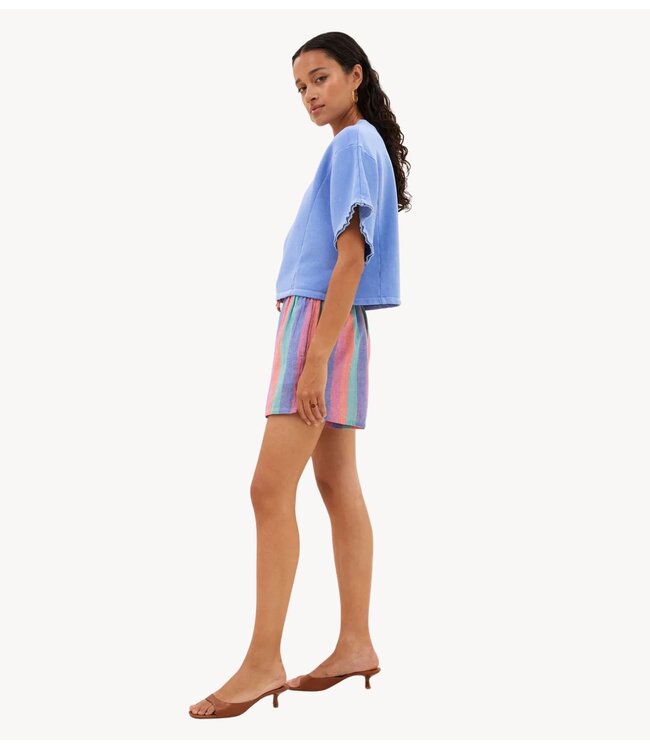 BY-BAR Broek isa rainbow shorts rainbow stripe