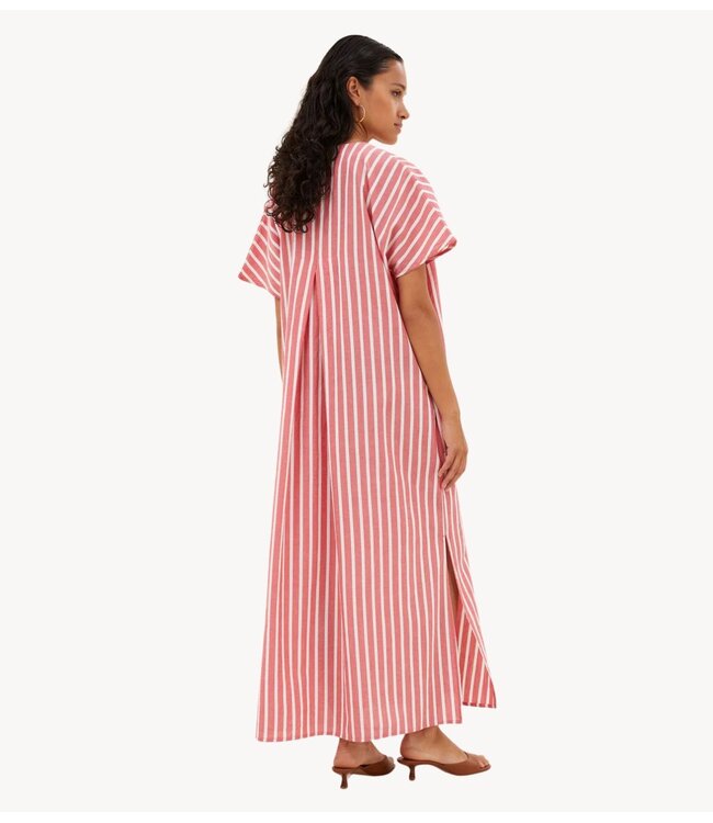 BY-BAR Jurk bali stripe dress red stripe