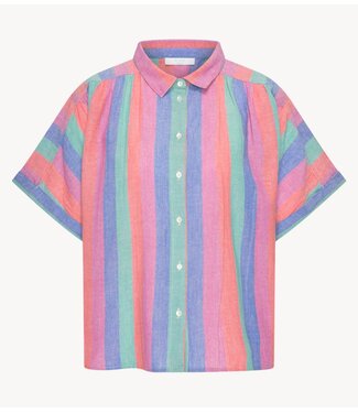 BY-BAR Blouse sunny rainbow pleats blouse rainbow stripe