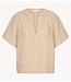 BY-BAR Blouse vina linen blouse biscuit