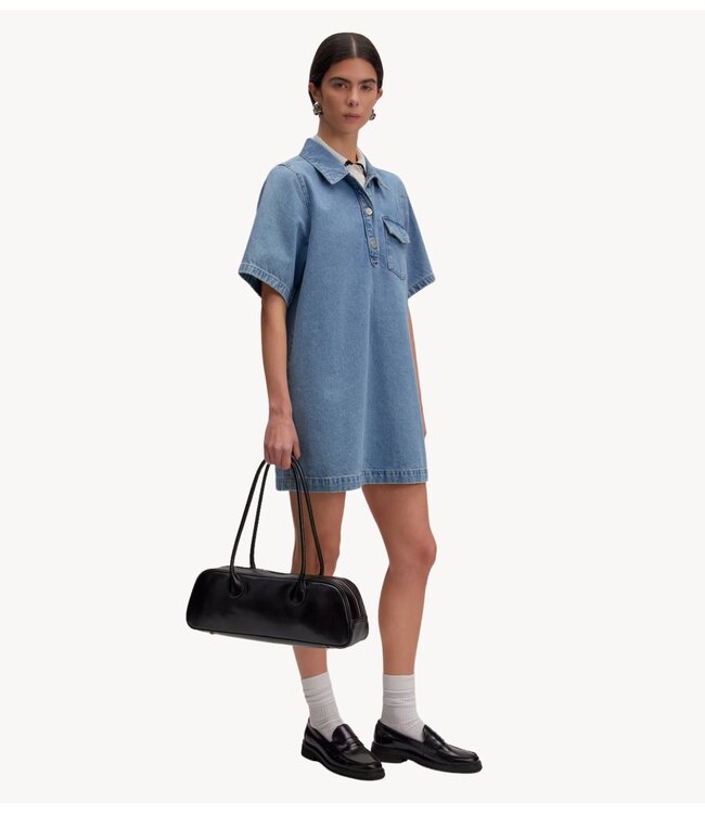 EDITED Jurk Asta Denim Dress Lightblue