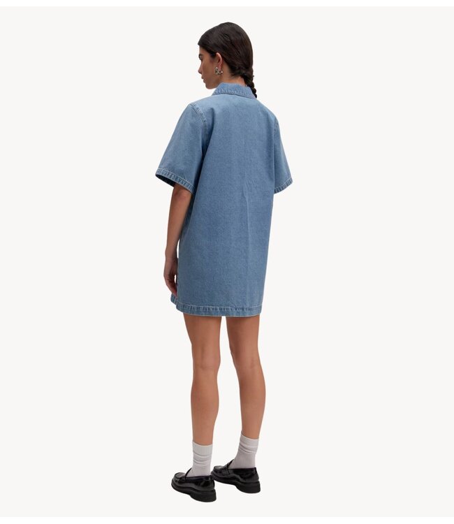 EDITED Jurk Asta Denim Dress Lightblue