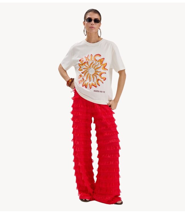 HARPER & YVE Broek LO-PA HIGH RISK RED