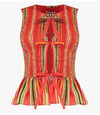 HARPER & YVE Top CINDY-SS MULTI STRIPE RED