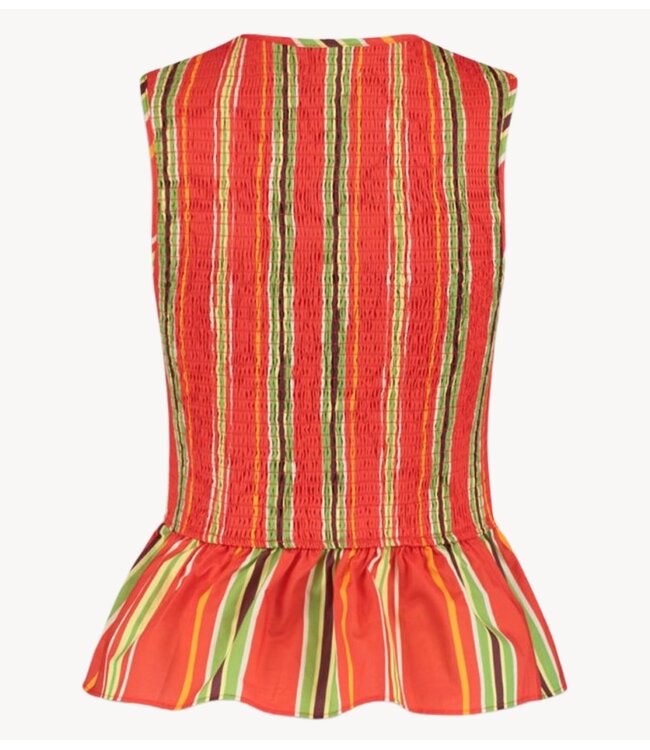 HARPER & YVE Top CINDY-SS MULTI STRIPE RED