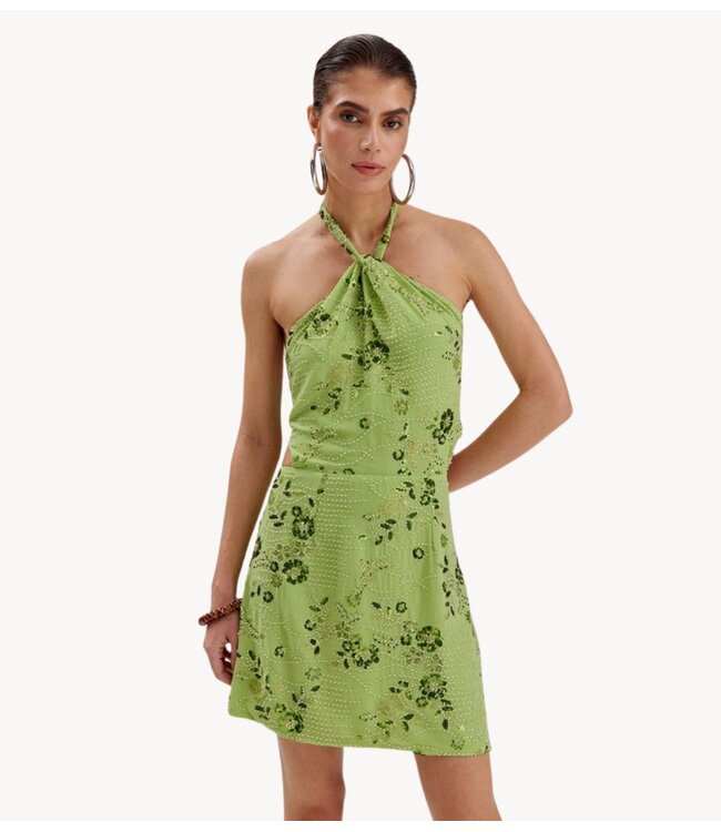 HARPER & YVE Jurk SORA-DR GREEN SEQUIN