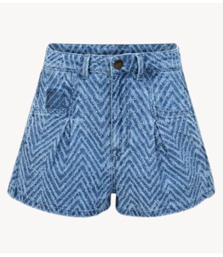 OU. Broek short beat bleu clair