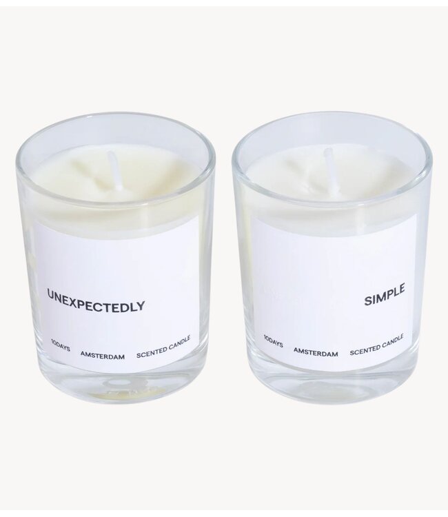 10DAYS Kaars unexpectedly simple scented candle set multicolor