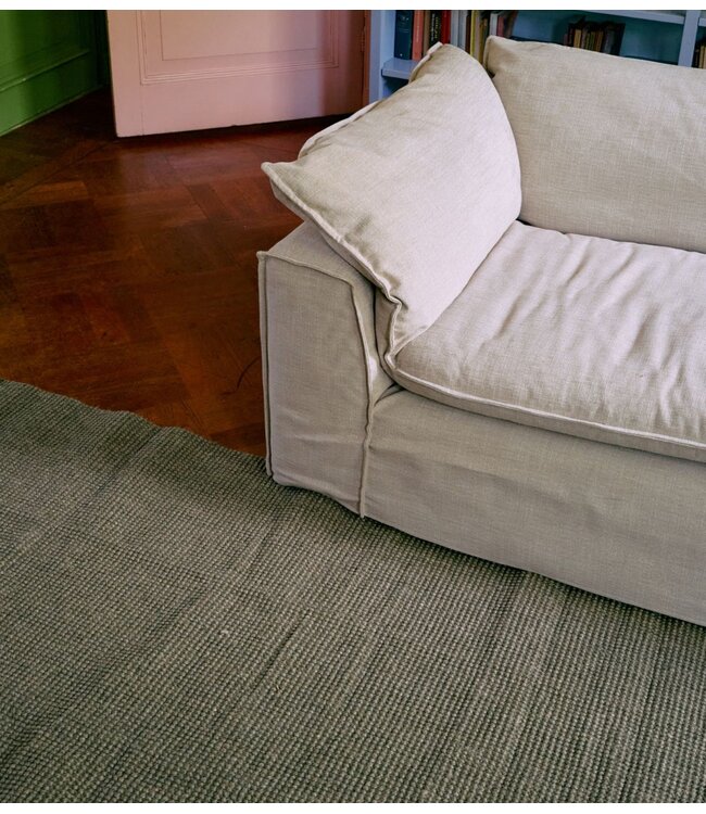 HKLIVING Vloerkleed Jute rug, sage (150x240cm)