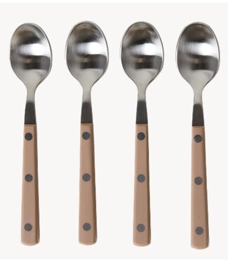 HKLIVING Lepeltjes 70s cutlery: tea spoons taupe, set of 4