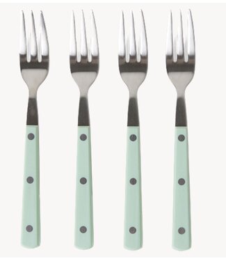 HKLIVING Vorkjes 70s cutlery: dessert forks mint, set of 4