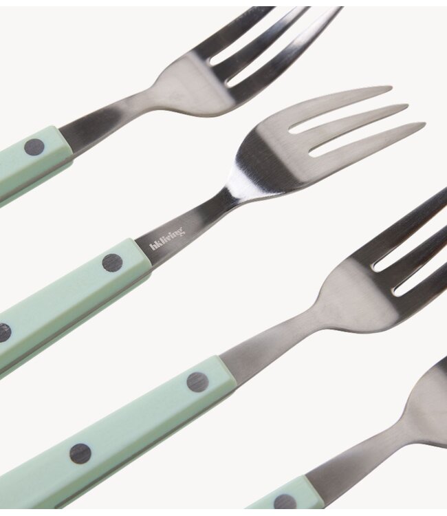 HKLIVING Vorkjes 70s cutlery: dessert forks mint, set of 4
