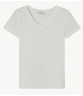 American Vintage T-shirt  V- GAMIPY BLANC