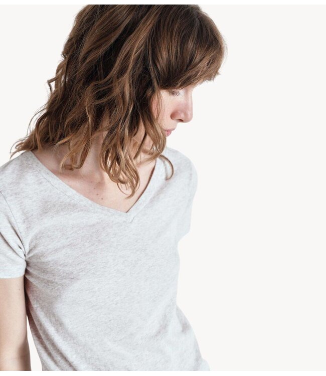 American Vintage T-shirt V- GAMIPY POLAR MELANGE